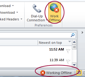 outlook for mac working offline